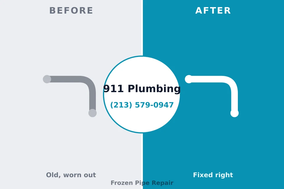 Before and after: plumbing company Burlington, ND